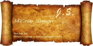 Jónap Simeon névjegykártya